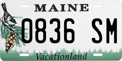 ME license plate 0836SM