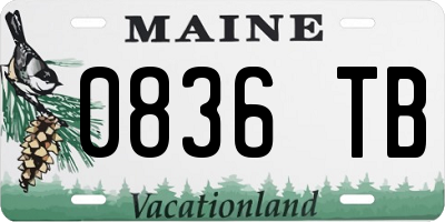 ME license plate 0836TB