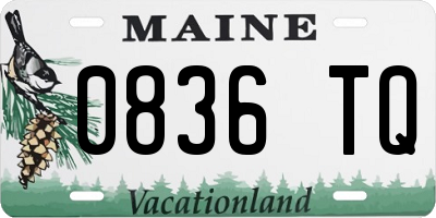 ME license plate 0836TQ
