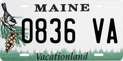 ME license plate 0836VA