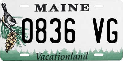 ME license plate 0836VG