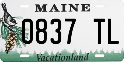 ME license plate 0837TL