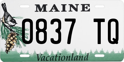 ME license plate 0837TQ