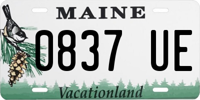 ME license plate 0837UE