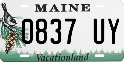 ME license plate 0837UY