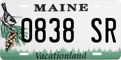 ME license plate 0838SR