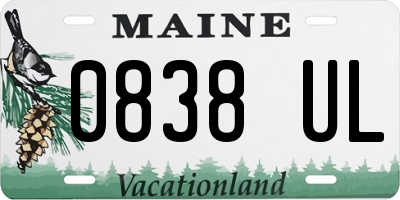 ME license plate 0838UL