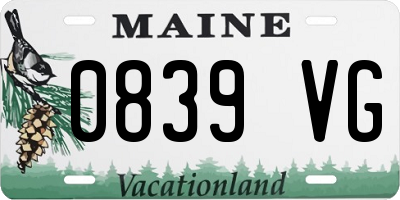 ME license plate 0839VG