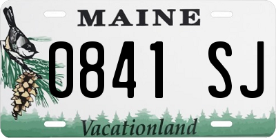 ME license plate 0841SJ