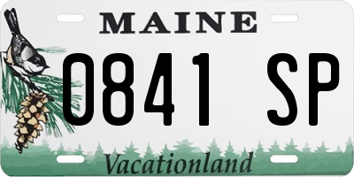 ME license plate 0841SP