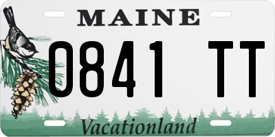 ME license plate 0841TT