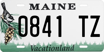 ME license plate 0841TZ