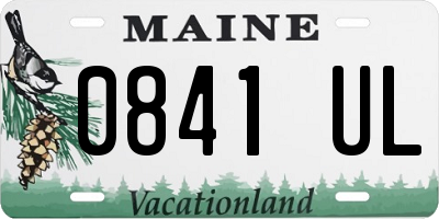 ME license plate 0841UL