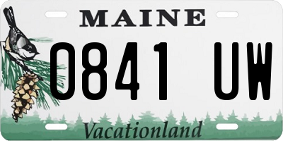 ME license plate 0841UW