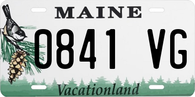 ME license plate 0841VG