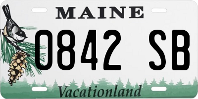 ME license plate 0842SB