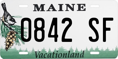 ME license plate 0842SF