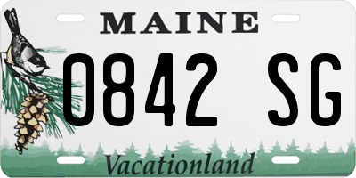 ME license plate 0842SG