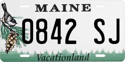ME license plate 0842SJ