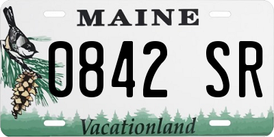 ME license plate 0842SR