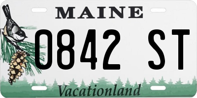ME license plate 0842ST
