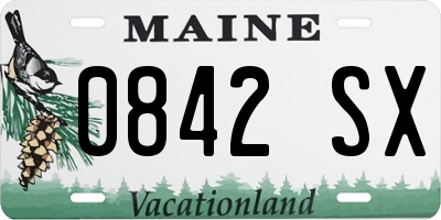ME license plate 0842SX