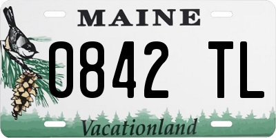 ME license plate 0842TL