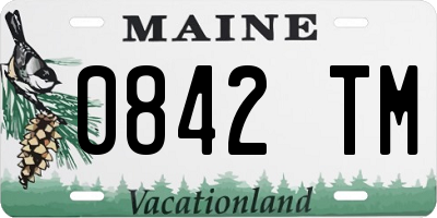 ME license plate 0842TM