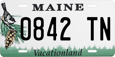 ME license plate 0842TN