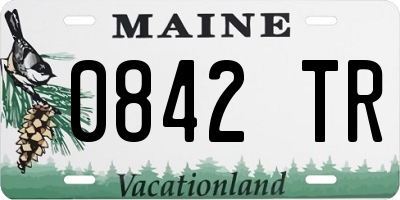 ME license plate 0842TR