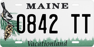 ME license plate 0842TT