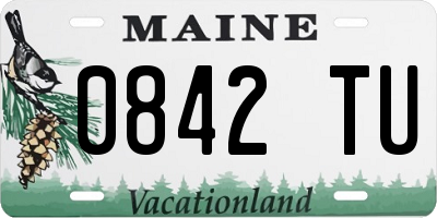 ME license plate 0842TU