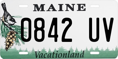 ME license plate 0842UV