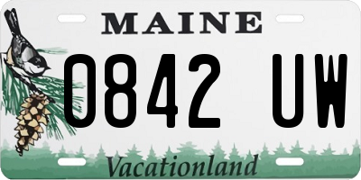 ME license plate 0842UW