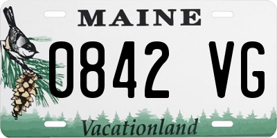 ME license plate 0842VG