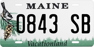 ME license plate 0843SB