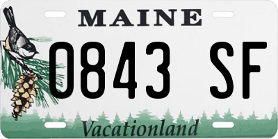 ME license plate 0843SF