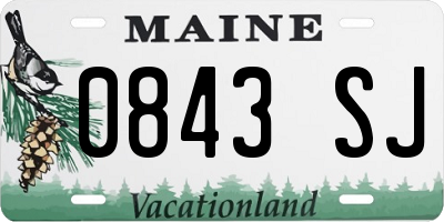 ME license plate 0843SJ