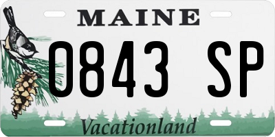ME license plate 0843SP