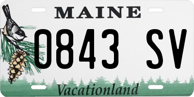 ME license plate 0843SV