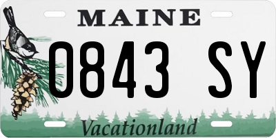 ME license plate 0843SY