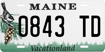 ME license plate 0843TD