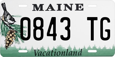 ME license plate 0843TG