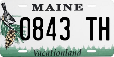 ME license plate 0843TH