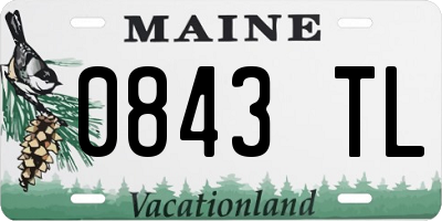 ME license plate 0843TL