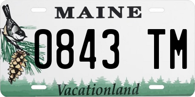 ME license plate 0843TM