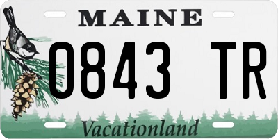 ME license plate 0843TR