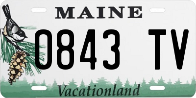 ME license plate 0843TV