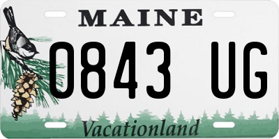 ME license plate 0843UG