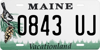 ME license plate 0843UJ